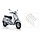 stickerset Piaggio origineel voorwiel zwart elettrica, primavera, sprint 2h002849000a3
