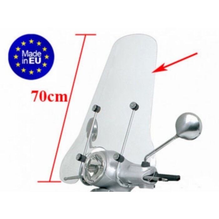 windscherm Regia hoog (made in EU) los voor origineel bev.set 70cm vespa lx