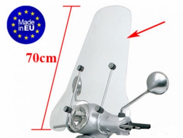 windscherm Regia hoog (made in EU) los voor origineel bev.set 70cm vespa lx