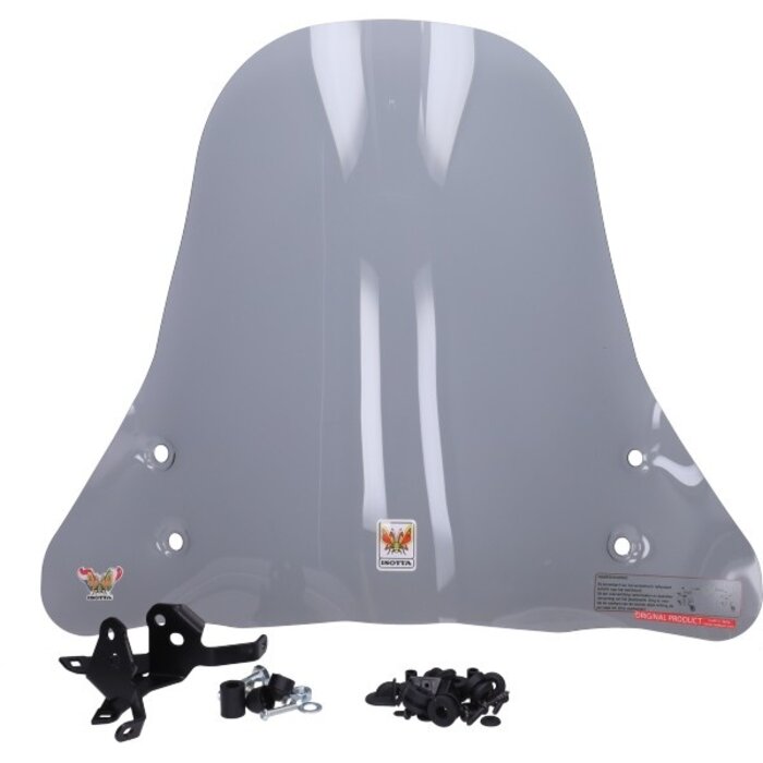 windscherm isotta met bevestigingsset hoog smoke Piaggio1+ (one)