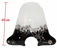 windscherm ermax met bevestigingsset hoog bloem helder vespa lx, vespa S=op=op