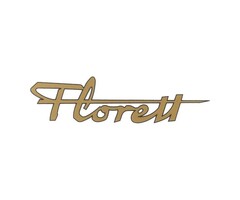 sticker goud florett