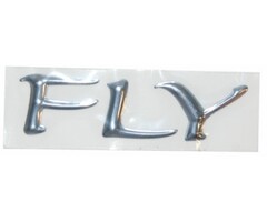 sticker Piaggio origineel links/rechts achter 3d chroom fly 655432