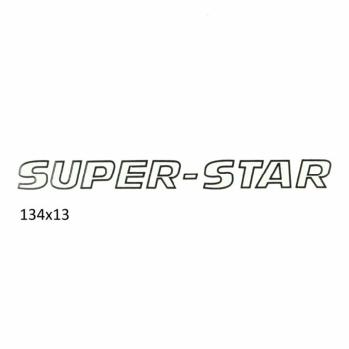 sticker (super-star) wit/zwart kreidler