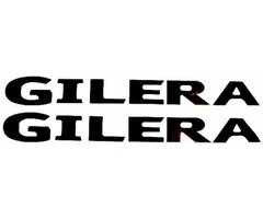 sticker woord [gilera] zwart 2-delig