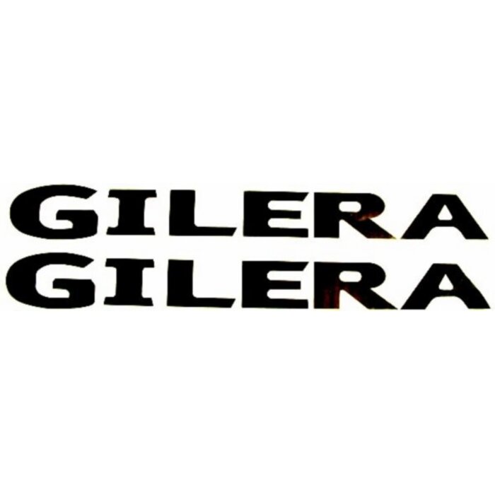 sticker woord [gilera] zwart 2-delig