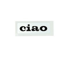 sticker vespa woord [Ciao] zilver/zwart
