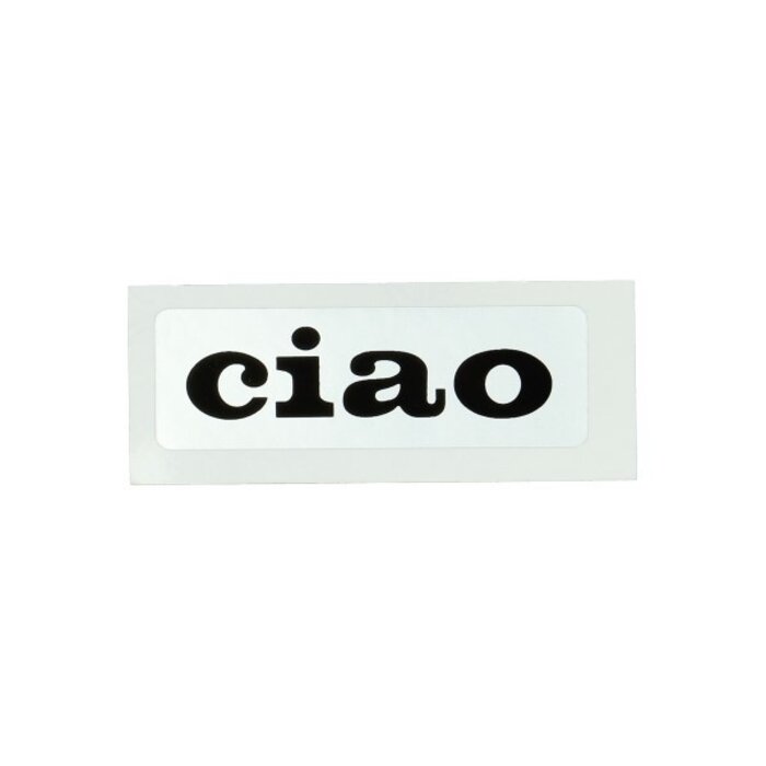 sticker vespa woord [Ciao] zilver/zwart