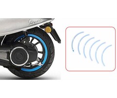 stickerset Piaggio origineel achterwiel blauw elettrica, primavera, sprint 2h002850000a1