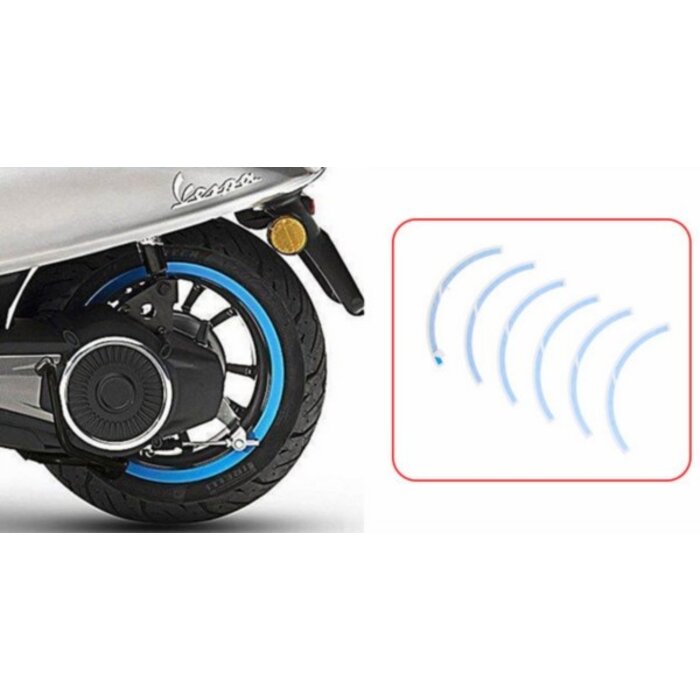 stickerset Piaggio origineel achterwiel blauw elettrica, primavera, sprint 2h002850000a1