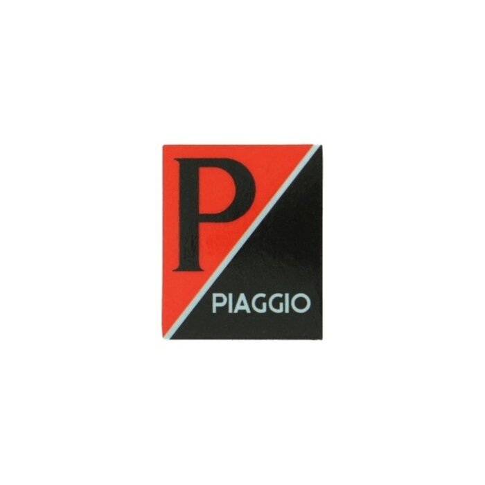 sticker logo voorscherm zwart/rood lx, piaggio, primavera, sprint