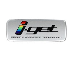 sticker Piaggio origineel woord [i-get] gts, liberty, primavera, sprint 2h001199