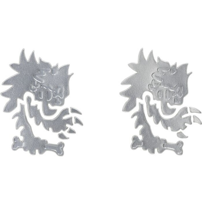 sticker malossi 3D leeuw 10cm zilver 2pcs 3313736.20