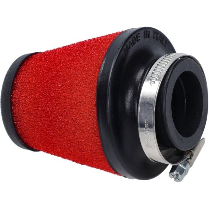 powerfilter malossi recht universeel conisch diameter 32-38mm foam red filter e17 0413537