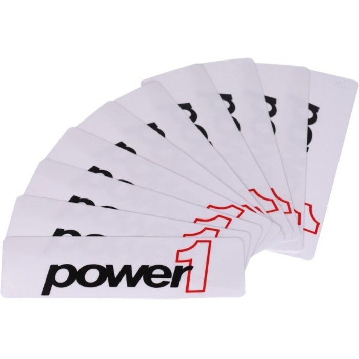 sticker power1 (100x30mm) 10 stuks