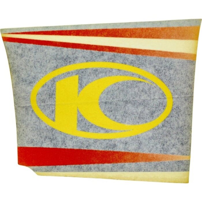 sticker Kymco origineel beenschild links oranje/zwart agility 7003228o