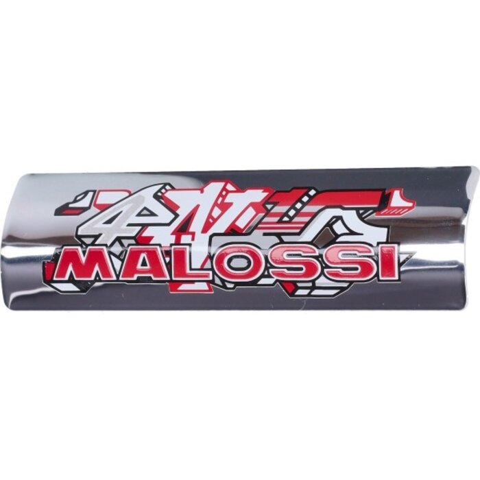 plaatje malossi uitlaat aluminium 35x119mm chroom 3314869b