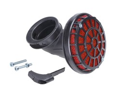 powerfilter malossi 90 graden e8 32mm zwart/rood bromfiets 046199