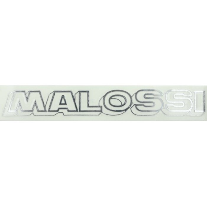 sticker malossi woord [malossi] 22cm chroom 3311439x
