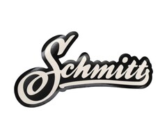 sticker woord [schmitt] 12x8cm wit