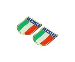 sticker vlag 3d Italia klein dik 2pcs