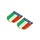 sticker vlag 3d Italia klein dik 2pcs