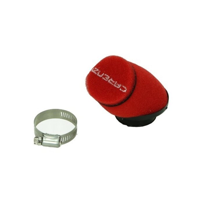 powerfilter recht universeel diameter 28-35mm foam rood