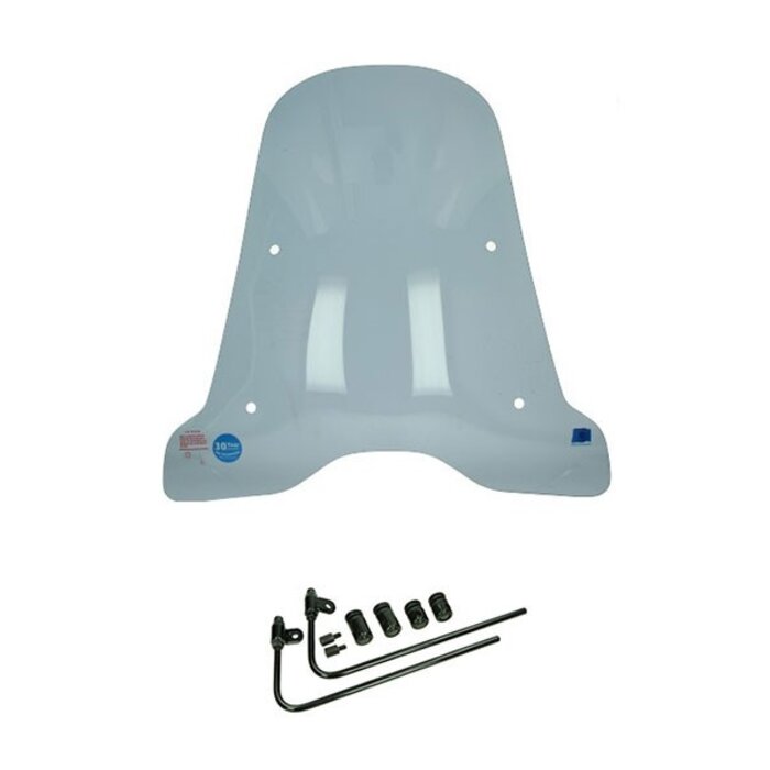 windscherm Regia met bevestigingsset hoog (made in EU) smoke La Souris E-ID S6, Segway E110, Segway E125