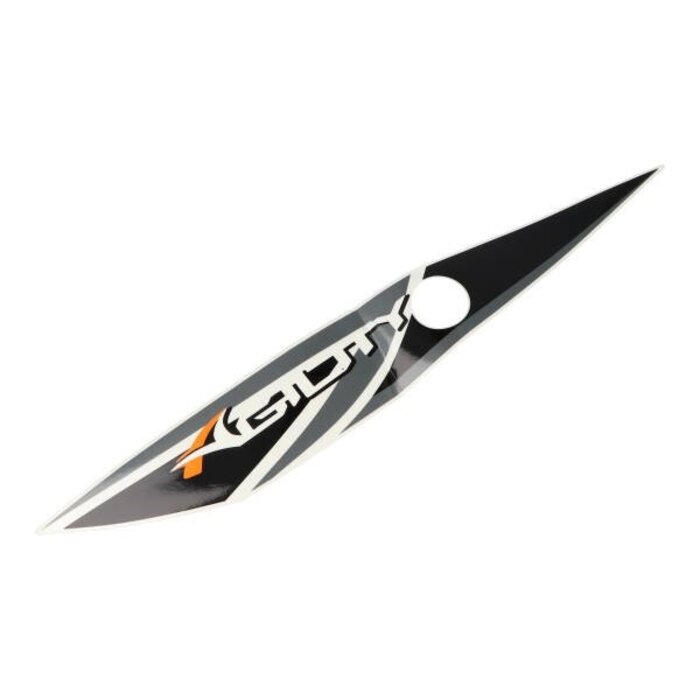 sticker Kymco origineel zijscherm links blauw agility euro 4 86231-ldc8-e9n-t03