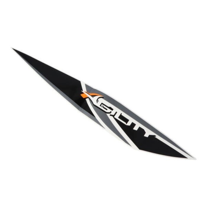 sticker Kymco origineel zijscherm rechts blauw agility euro 4 86221-ldc8-e9n-t03