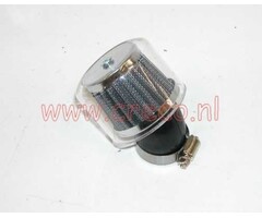 powerfilter 45 graden universeel diameter 28-35mm pvc transparant met kap