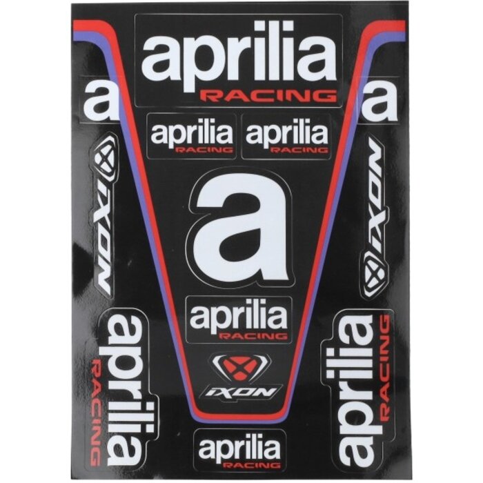 stickerset Aprilia origineel universeel Racing GP1 21x30cm 8l0171mnnmlc
