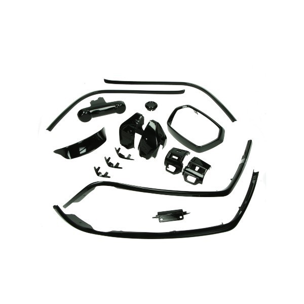 stylingset euro-2 vespa <2018 zwart glans 14-delig sprint