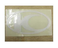 sticker Kymco origineel logo beenschild wit kymco 86700-ldc8-e70-t01
