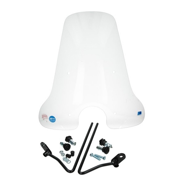 windscherm Regia met bevestigingsset hoog (made in EU) helder BTC Cruise, gts cappucino