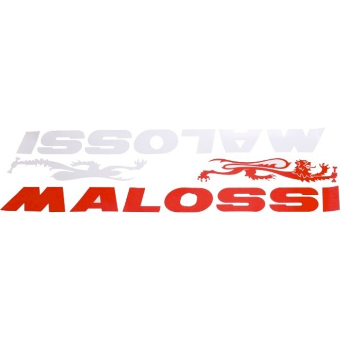stickerset malossi groot 60x13.5 cm wit/rood 9916852x