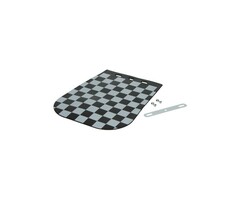 spatlap universeel zwart/wit finish vlag bromfiets