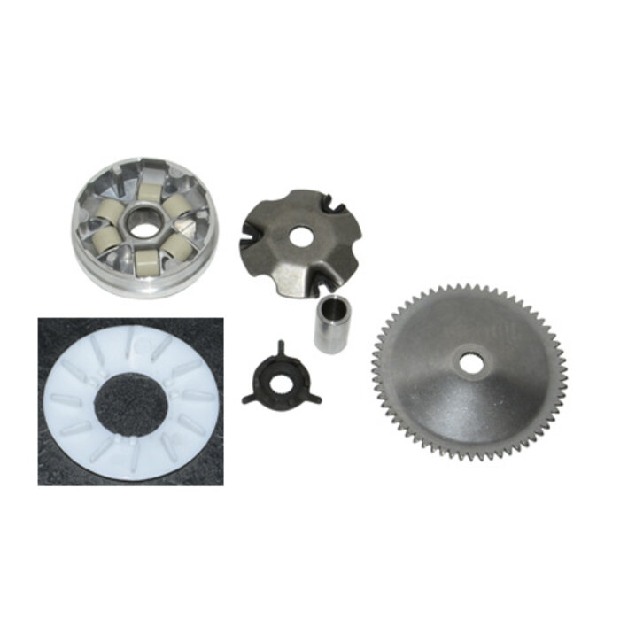 variokit + koelvin + starttandwiel django, sco china 4t, sco gy6, sco kymco 4t