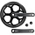 crank trapas set + ketting afloopplaat, aluminium L+R + tandwiel 48t - V8 / V20 PRO fatbike