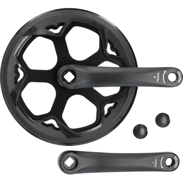 crank trapas set + ketting afloopplaat, aluminium L+R + tandwiel 48t - V8 / V20 PRO fatbike