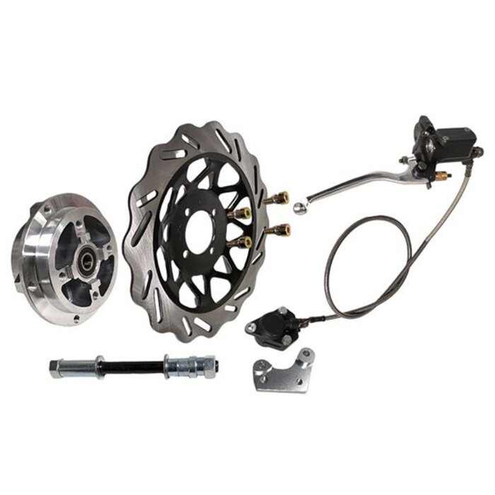 remschijf fast-arrow set compleet voorwiel 240mm 10-delig puch maxi