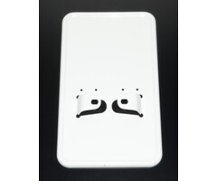 houder kentekenplaat staand metaal (NL) wit