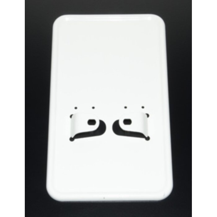 houder kentekenplaat staand metaal (NL) wit