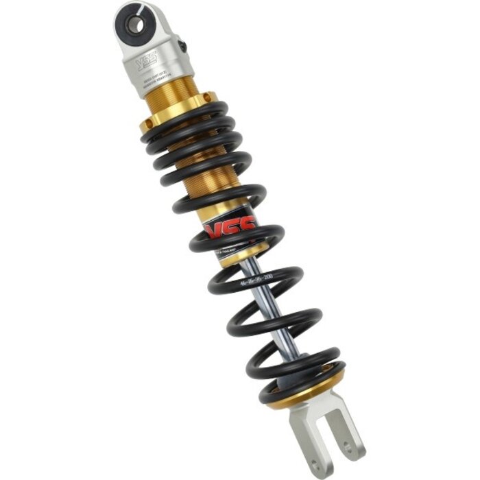 schokbreker yss gasgevuld E-serie 310mm zwart/goud kymco, minarelli, peugeot, sco gy6