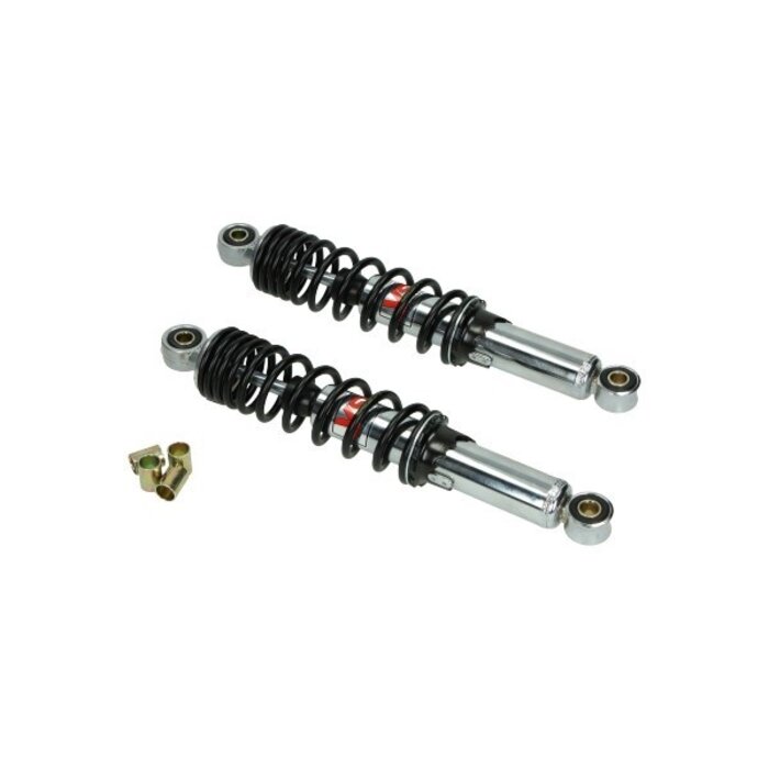 schokbrekerset yss hydraulisch 300mm chroom/zwart camino, tomos, puch maxi