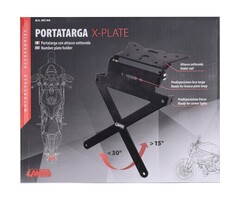 houder lampa kentekenplaat universeel aluminium zwart 90144