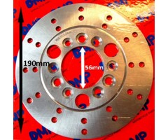 remschijf DMP voor 190mm aerox, cello/allo, f12, fiddle 2, jet euro X, mojito, neo, nrg, orbit, peugeot, simply, sr alle mod., typhoon, xpro