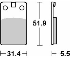 remblokset sbs voor crosser, f12 ac, f15, red rose, zundapp 132hf=op=op