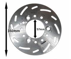 remschijf DMP rvs voor 160mm mio, sfx, sym dd 2t