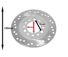 remschijf Benzhou origineel voor 190mm china lx/napoli, china retro/torino, china vespa S, sco china 4t 40200001bz